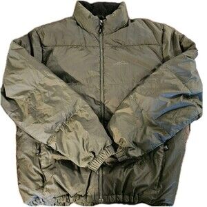 Eddie Bauer Mens Premium Goose Down Puffer Jacket XL Tall Dark Green EB700 Fill